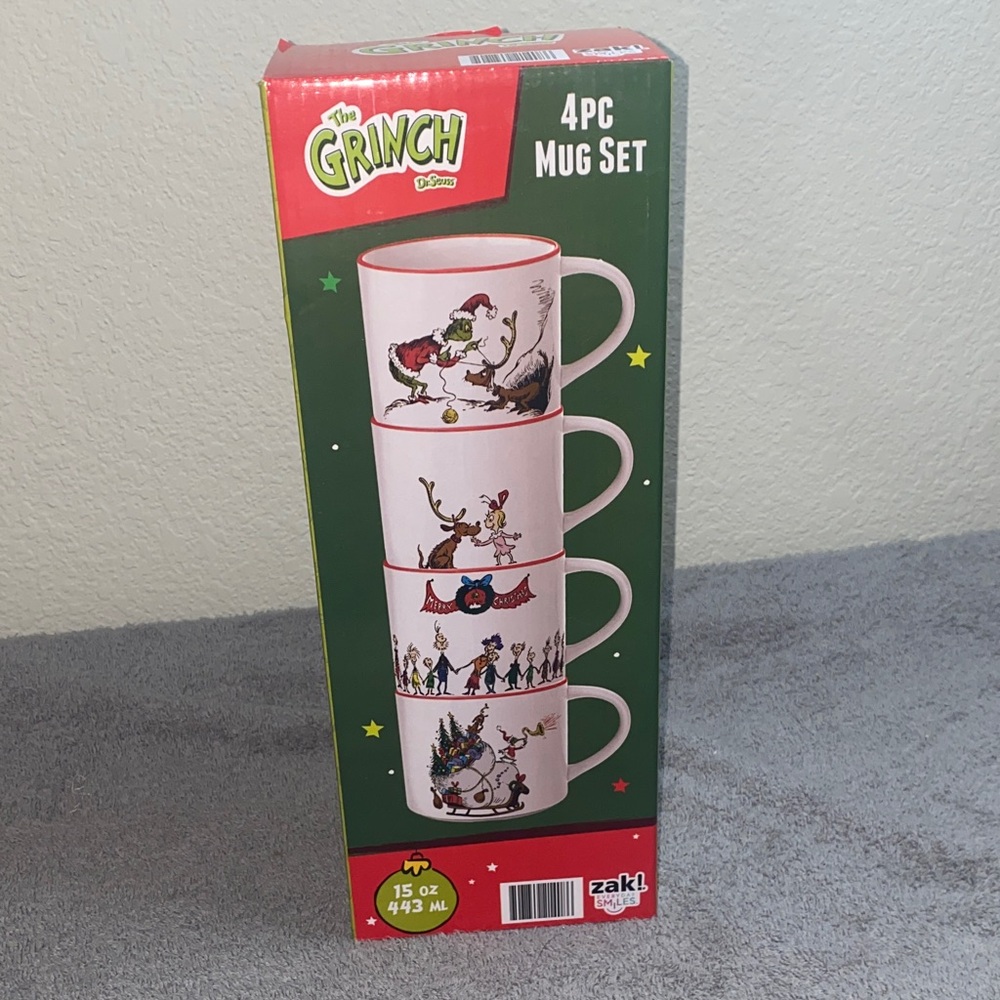 🌵NWT 4-piece Grinch mug set! - Picture 1 of 4
